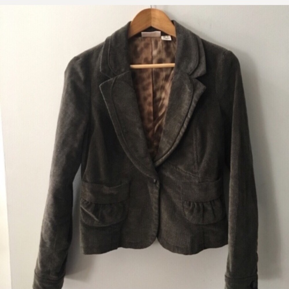 DKNY JEANS velvet cord double collar jacket